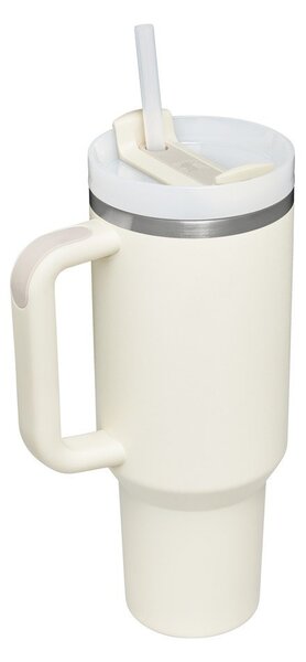 Кремав термос със сламка от неръждаема стомана 1,18 l Quencher H2.0 FlowState Tumbler Cream – Stanley