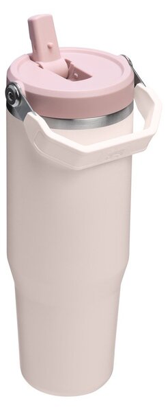 Светлорозов термос от неръждаема стомана 890 ml IceFlow™ Flip Straw 2.0 Tumbler Rose Quartz – Stanley