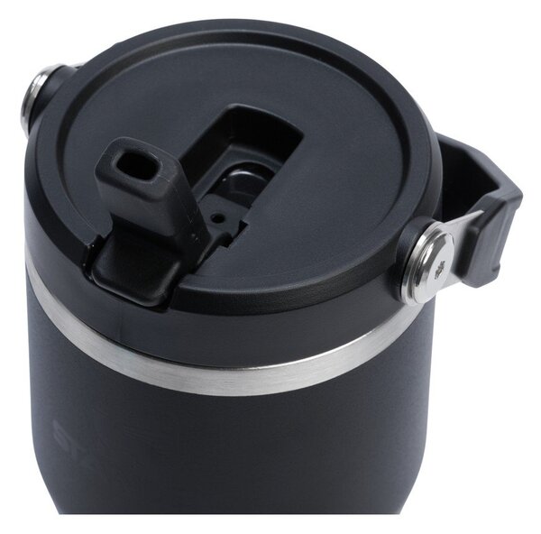 Черен термос от неръждаема стомана 600 ml IceFlow™ Flip Straw 2.0 Tumbler Black – Stanley