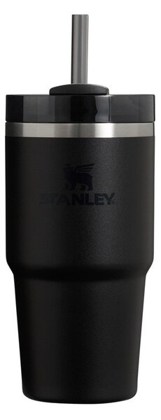 Черен термос със сламка от неръждаема стомана 600 ml Quencher H2.0 FlowState Tumbler Black – Stanley