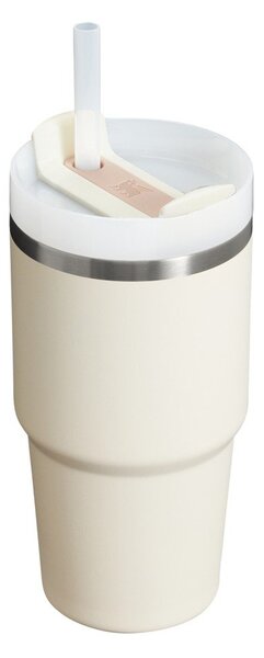 Кремав термос със сламка от неръждаема стомана 600 ml Quencher H2.0 FlowState Tumbler Cream – Stanley