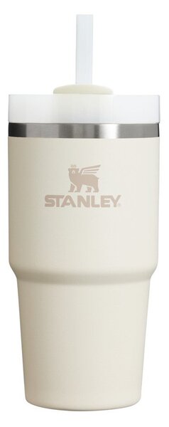Кремав термос със сламка от неръждаема стомана 600 ml Quencher H2.0 FlowState Tumbler Cream – Stanley