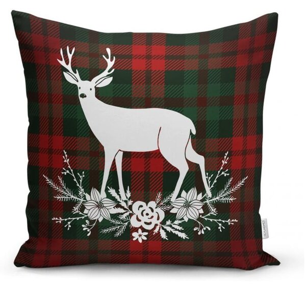 Комплект от 4 коледни калъфки за възглавници и покривка за маса Tartan Christmas - Minimalist Cushion Covers