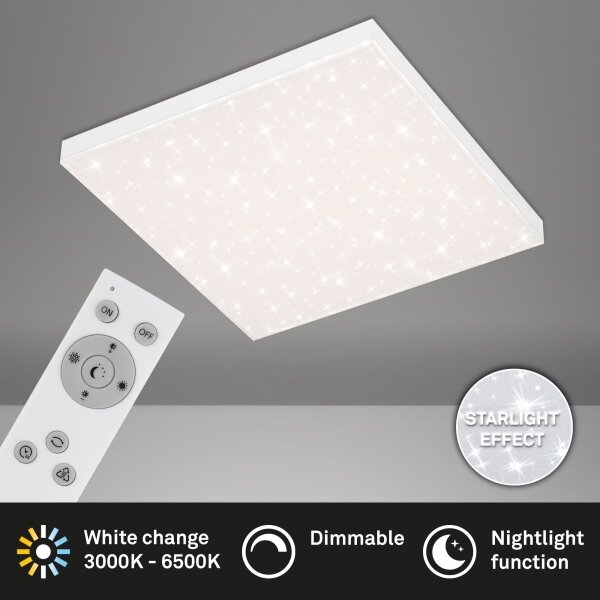 Briloner 7381-116 - LED Димируем плафон STARRY SKY LED/24W/230V + д.у