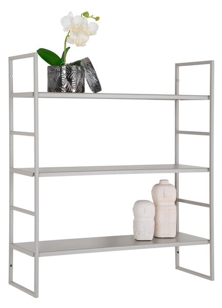 Светлосив метален стенен рафт на няколко нива 48 cm Beja – House Nordic