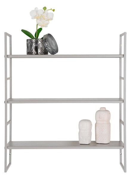 Светлосив метален стенен рафт на няколко нива 48 cm Beja – House Nordic