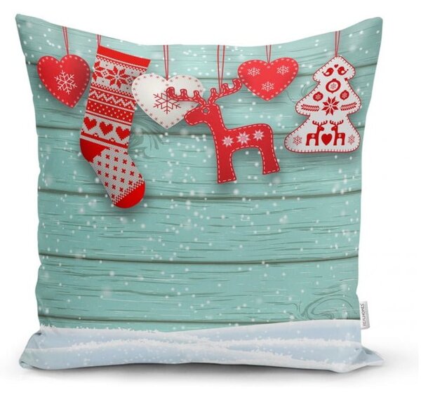 Комплект от 4 коледни калъфки за възглавници и покривка за маса Winter Wonderland - Minimalist Cushion Covers