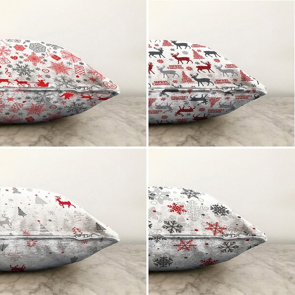 Комплект от 4 коледни калъфки от шенил Nordic Christmas, 55 x 55 cm - Minimalist Cushion Covers