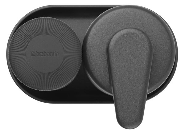 Комплект 2 бр дозатори Brabantia SinkStyle 1008504, Подходящи за препарати за ръце и съдове, 200 мл, Минерализирано покритие, Тъмносив
