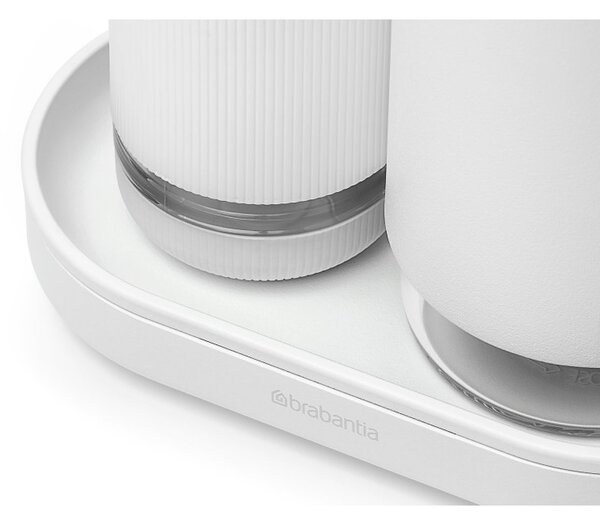 Комплект 2 бр дозатори Brabantia SinkStyle 1008505, Подходящи за препарати за ръце и съдове, 200 мл, Минерализирано покритие, Бял