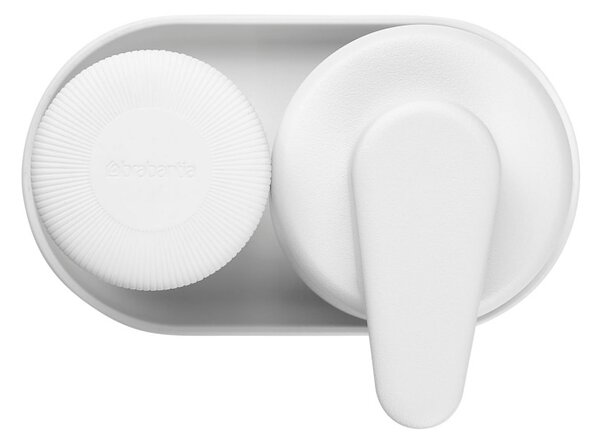 Комплект 2 бр дозатори Brabantia SinkStyle 1008505, Подходящи за препарати за ръце и съдове, 200 мл, Минерализирано покритие, Бял