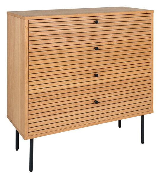 Висок скрин от декор от дъб естествен 80x85 cm Kyoto – House Nordic