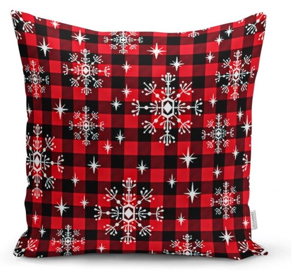 Комплект от 4 коледни калъфки за възглавници и покривка за маса Christmas Tartan - Minimalist Cushion Covers