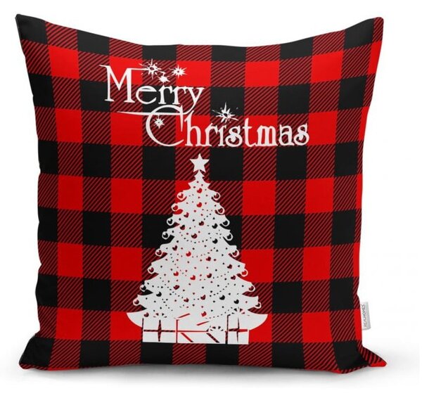 Комплект от 4 коледни калъфки за възглавници и покривка за маса Christmas Tartan - Minimalist Cushion Covers