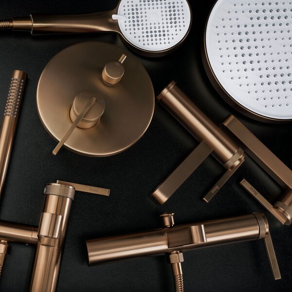 Душ система за вграждане Rea Grace Brush Copper + BOX
