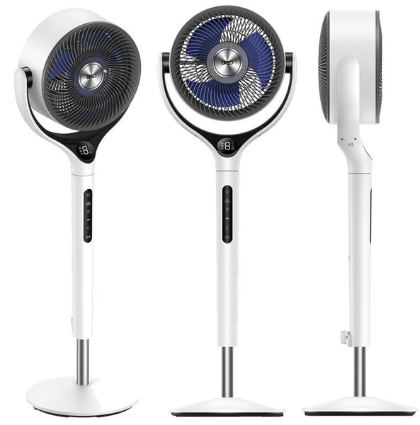 Вентилатор Dreo TurboPoly™ Fan 565S, 36W, 6 режима, 9 скорости, 3D осцилация 120°, Мобилно приложение, WiFi, RGB, HyperSilent, Бял