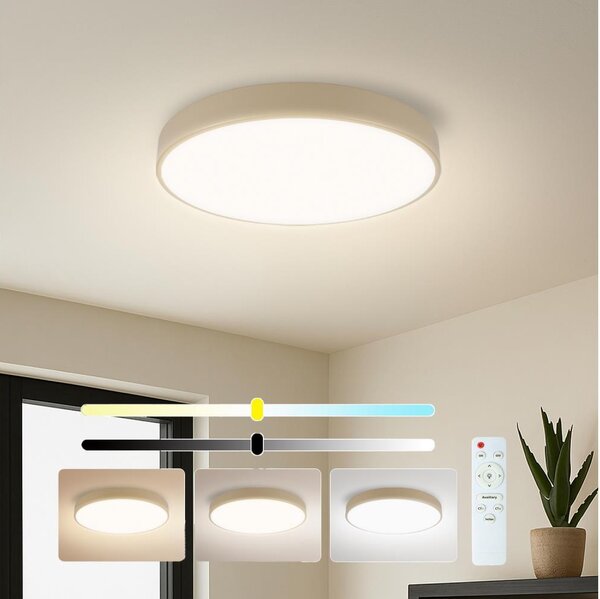 Brilagi - димируемо LED осветително тяло POOL LED/36W/230V 3000–6000K Ø 30 см бежово + с дистанционно управление