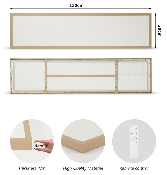 Brilagi-LED Димируемо осветително тяло за баня FRAME SMART LED/50W/230V 120x30 IP44 + дистанционно управление