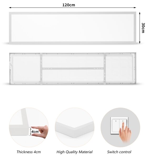 Brilagi - LED осветително тяло за баня FRAME LED/50W/230V 3000/4000/6000K 120x30 IP44