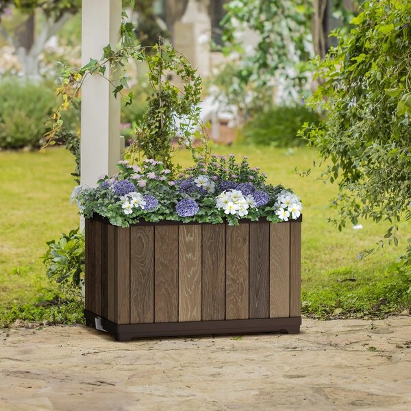 Пластмасова самополиваща се саксия за цветя Deco Rectangle – Keter