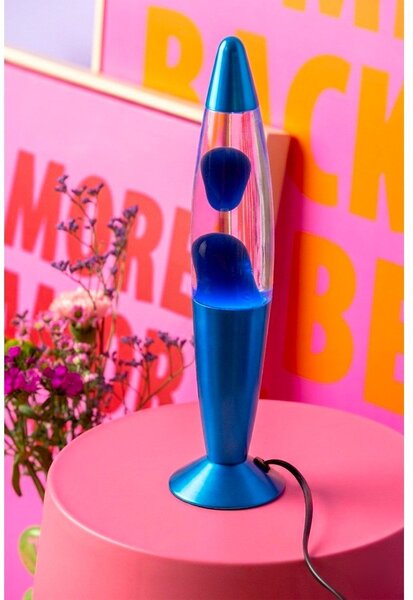 Синя стъклена лава лампа (височина 35,5 cm) Funky Rocket Lava – Leitmotiv