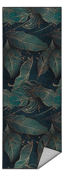 Пътека подходяща за пране в петролен цвят 80x200 cm Midnight Jungle – Mila Home