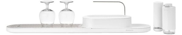 Комплект за мивка Brabantia SinkStyle 1008497, 4 части, Минерализирано покритие, Устойчив на корозия, Бял