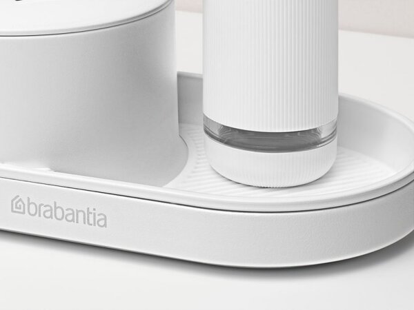Комплект за мивка Brabantia SinkStyle 1008497, 4 части, Минерализирано покритие, Устойчив на корозия, Бял