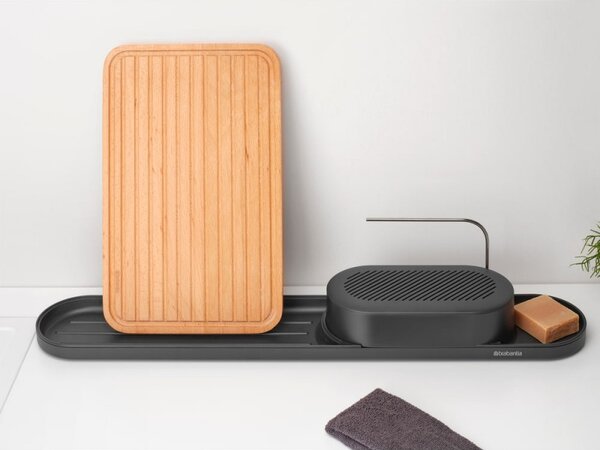 Комплект за мивка Brabantia SinkStyle 1008498, 2 части, Минерализирано покритие, Устойчив на корозия, Тъмносив