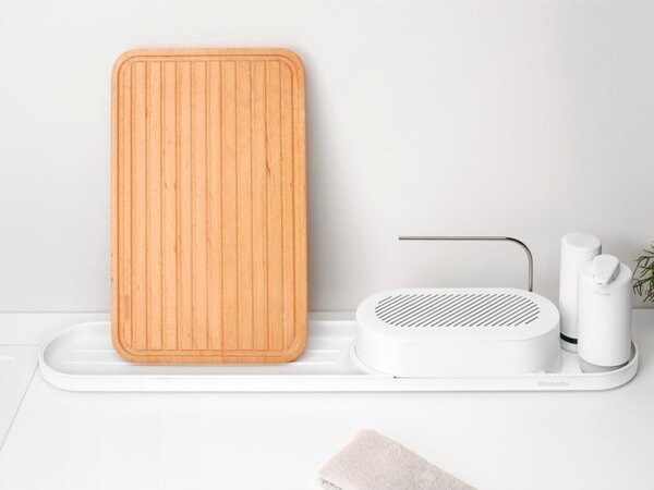 Комплект за мивка Brabantia SinkStyle 1008497, 4 части, Минерализирано покритие, Устойчив на корозия, Бял