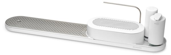 Комплект за мивка Brabantia SinkStyle 1008497, 4 части, Минерализирано покритие, Устойчив на корозия, Бял