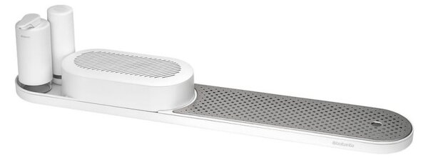 Комплект за мивка Brabantia SinkStyle 1008497, 4 части, Минерализирано покритие, Устойчив на корозия, Бял