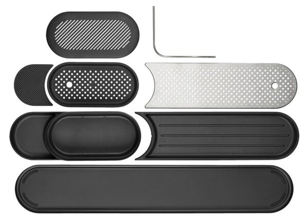 Комплект за мивка Brabantia SinkStyle 1008498, 2 части, Минерализирано покритие, Устойчив на корозия, Тъмносив