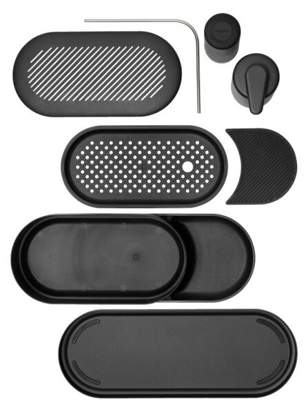 Комплект за мивка Brabantia SinkStyle 1008502, 3 части, 200 мл, Минерализирано покритие, Тъмносив