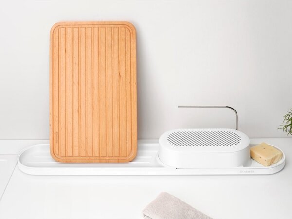 Комплект за мивка Brabantia SinkStyle 1008499, 2 части, Минерализирано покритие, Устойчив на корозия, Бял