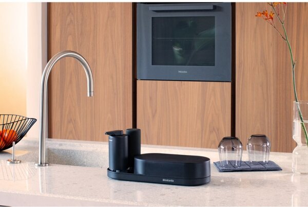 Комплект за мивка Brabantia SinkStyle 1008502, 3 части, 200 мл, Минерализирано покритие, Тъмносив