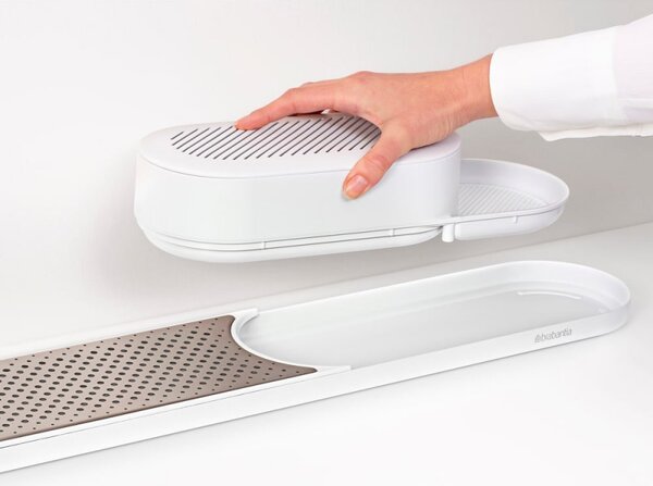 Комплект за мивка Brabantia SinkStyle 1008499, 2 части, Минерализирано покритие, Устойчив на корозия, Бял