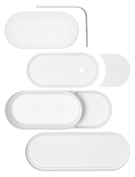 Органайзер за мивка Brabantia SinkStyle 1008501, Минерализирано покритие, Устойчив на корозия, Бял