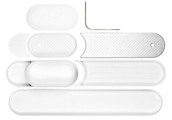 Комплект за мивка Brabantia SinkStyle 1008499, 2 части, Минерализирано покритие, Устойчив на корозия, Бял
