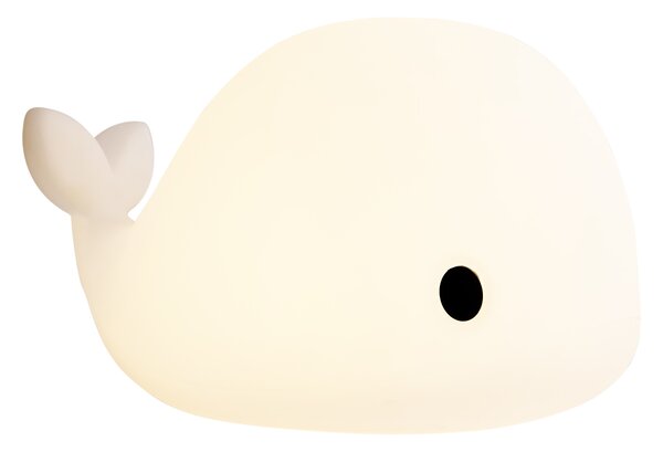 Настолна лампа бяла 50 см вкл. LED димируема IP54 акумулаторна - Baby Whale