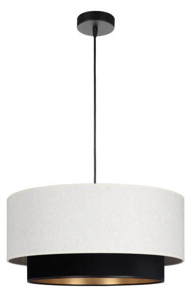 Полилей на кабел NATIA 1xE27/60W/230V Ø 45 cm бял/черен