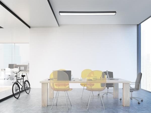 LED Плафониера LED/32W/230V 4000K 120x7 см черен