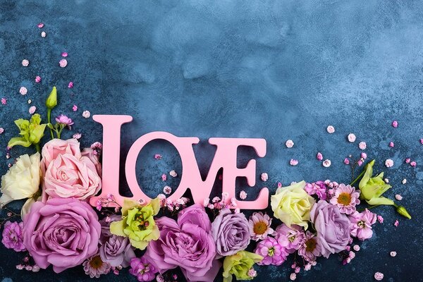 Фототапет – Надпис Love