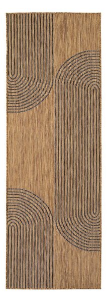 Черна/кафява пътека за открито и закрито 80x250 cm Mira 1453 – Ayyildiz Carpets
