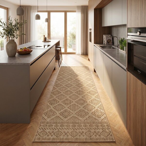 Бежова пътека за открито и закрито 80x250 cm Mira 1452 – Ayyildiz Carpets