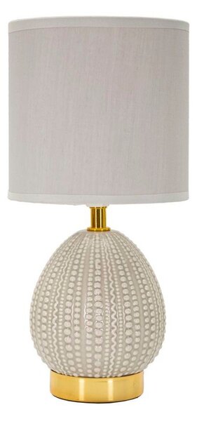 Светлосива керамична настолна лампа с текстилен абажур (височина 30,5 cm) Flavi – Mauro Ferretti