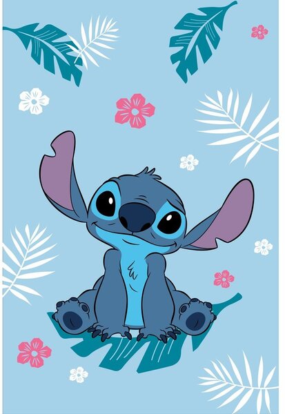 Синьо детско одеяло от флийс 100x150 cm Lilo a Stitch "Blue" – Jerry Fabrics