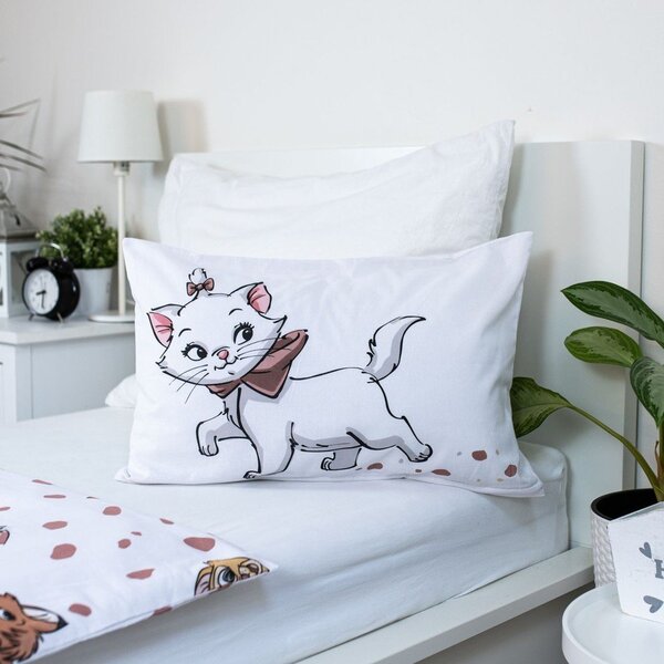 Бяло памучно детско спално бельо 100x135 cm Marie Cat "Friends" – Jerry Fabrics