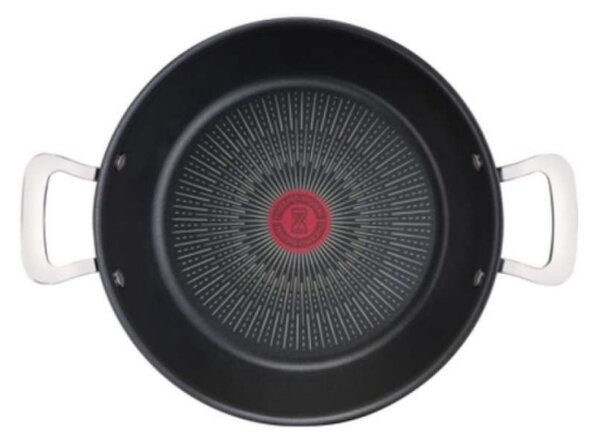 Уок Тиган Tefal G2557172 SHAL26CV M Unlimited, 26 см, Капак, Незалепващо покритие, Thermo-signal, Индукция, Черен