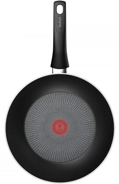 Уок Тиган Tefal C2921953 Force, 28 см, Незалепващо покритие, Thermo-Fusion, Индукция, Черен